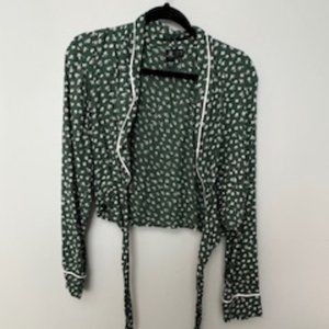 Volcom tie top floral shirt size Small (4/6)